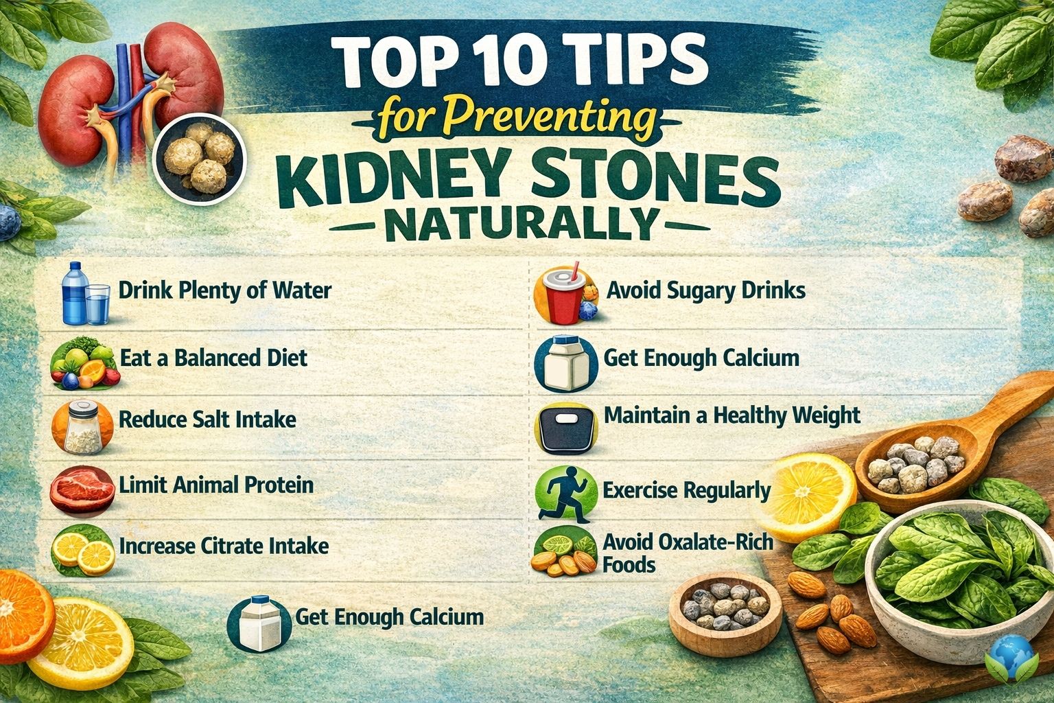 Top 10 Tips for Preventing Kidney Stones Naturally